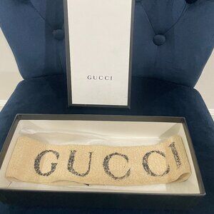 Gucci Logo Terry Cloth Headband – Cream/Ivory | Made in Italy